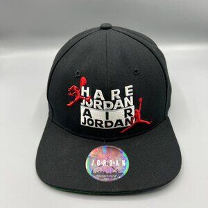 Air Jordan Hat Men Black Hare Embroidered Logo Jumpman Snap Back Cap‎